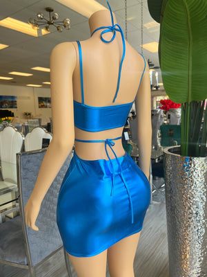 Sexy Y2K Blue Dress