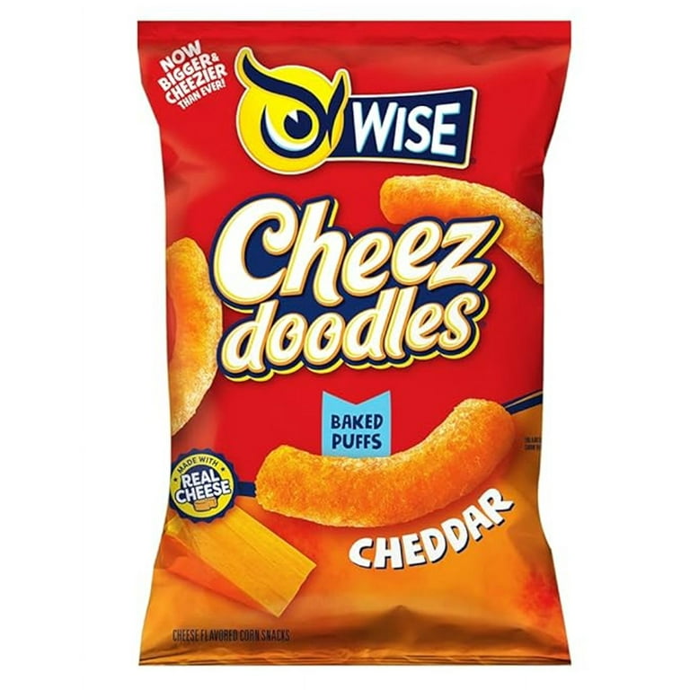 Wise Foods Cheddar Cheese Doodles Baked Puff .75 oz