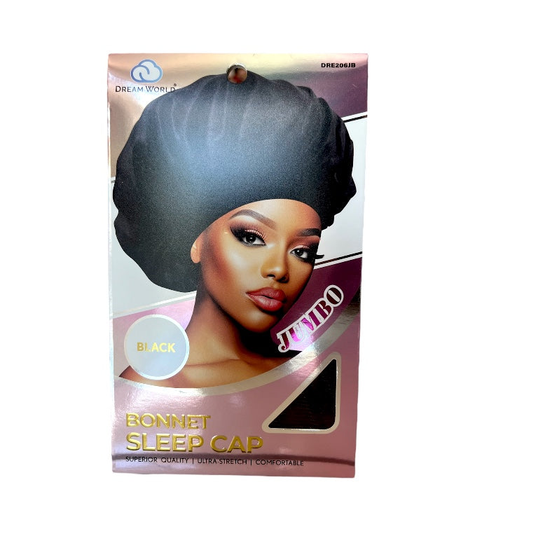 Dream bonnet sleep cap jumble black