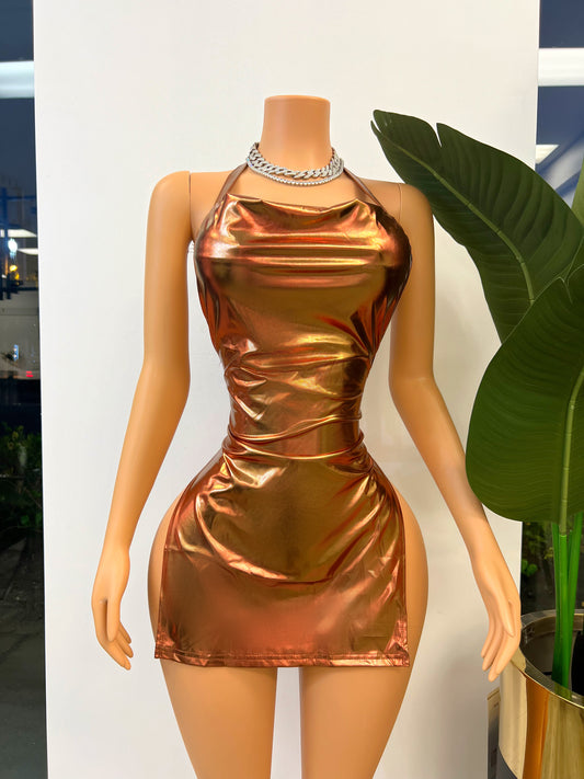 Metallic Rose Gold Dress