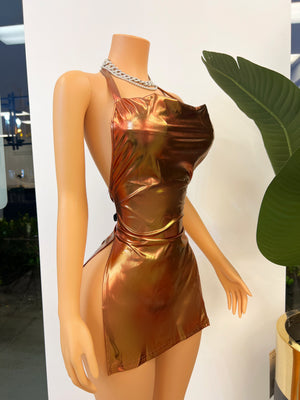 Metallic Rose Gold Dress
