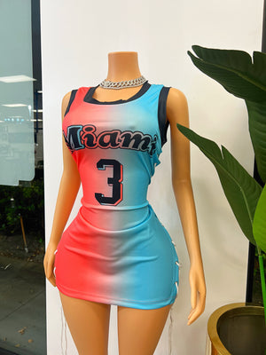 Basketball Jersey String Up Dress #2  RED DIAMOND STORE