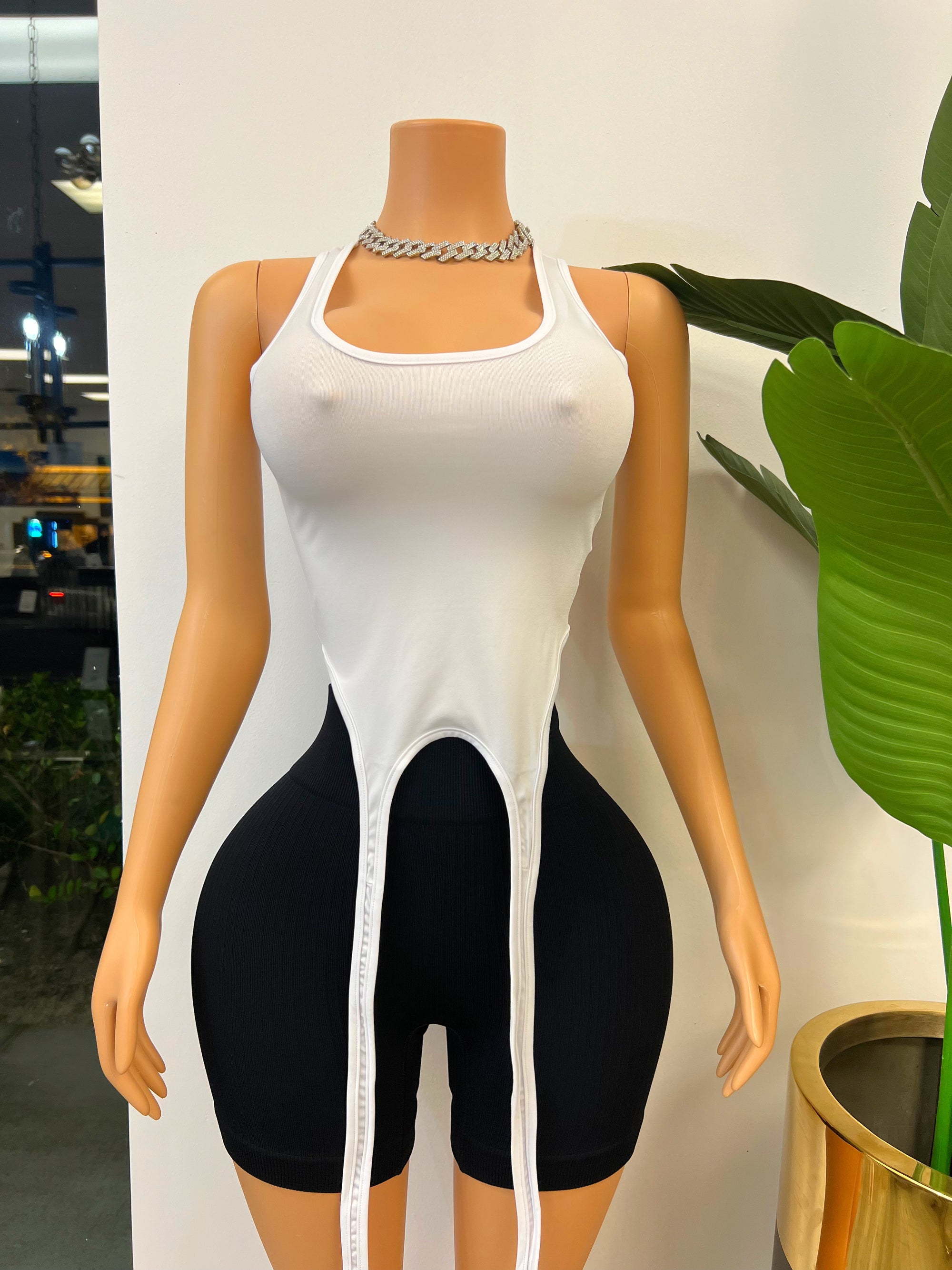 Bandage White Tank Top