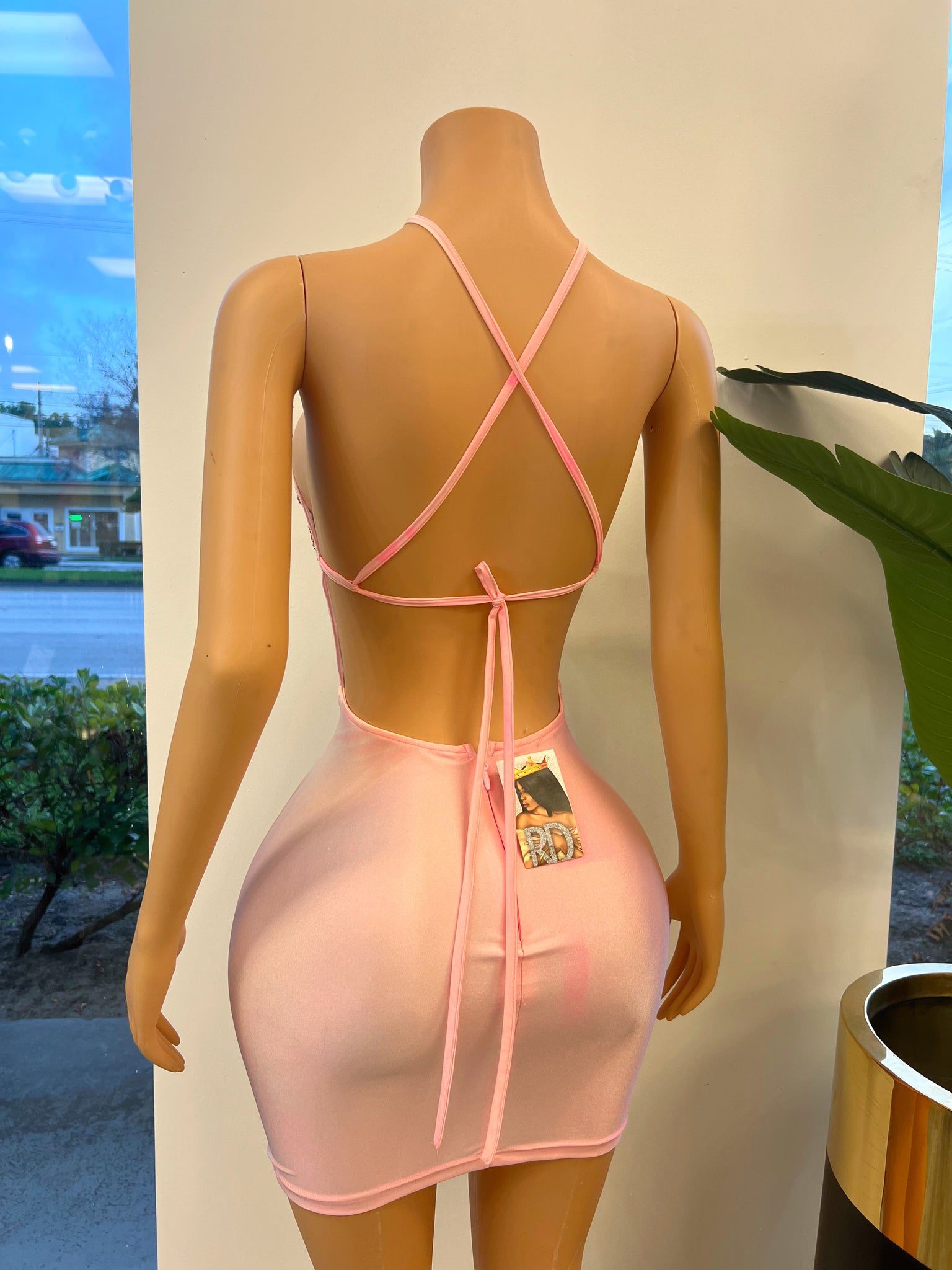 Diamond Pink Mini Dress