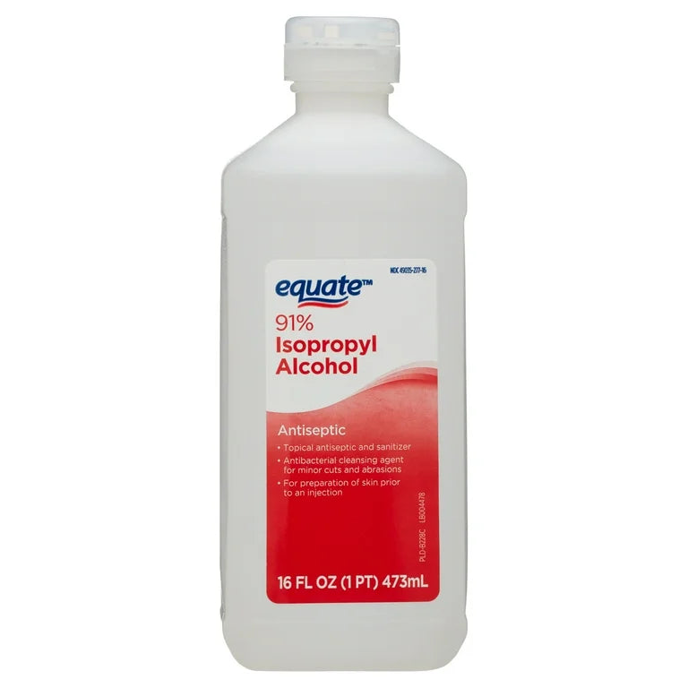 Equate 91% Isopropyl Alcohol Liquid Antiseptic, 16 fl oz
