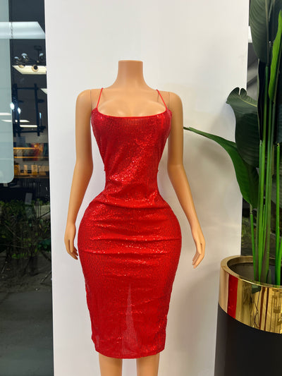 Sexy Backless Lace Up Bodycon Red Mini Dress
