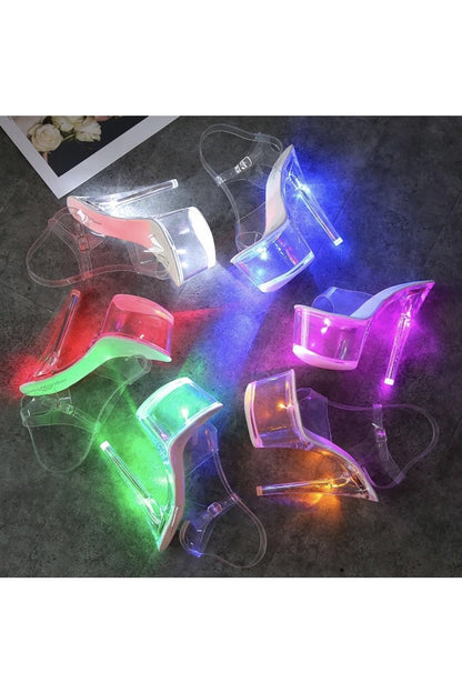 YELLOW LED HIGH HEELS