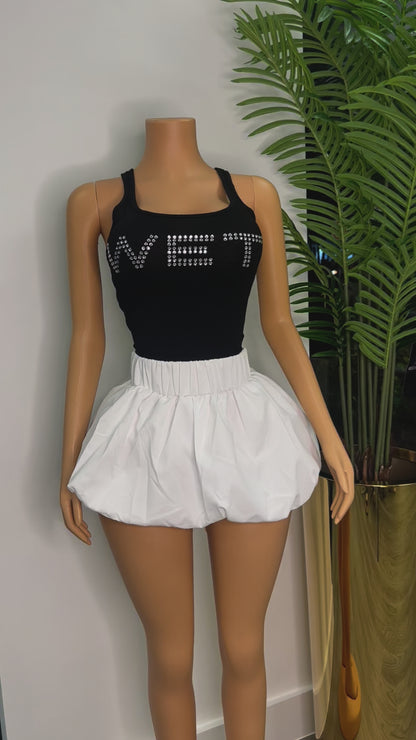 Wet Bubble Skirt 2 Pieces Set