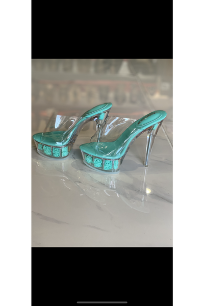 FLOWER CRYTAL CLEAR HEELS