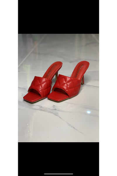 SQUARE TOE HIGH HEEL
