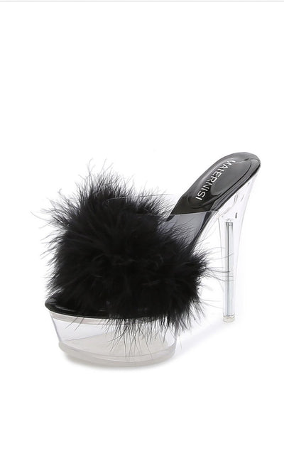 FUR CLEAR HEELS