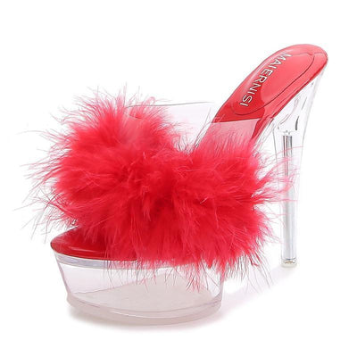 FUR CLEAR HEELS