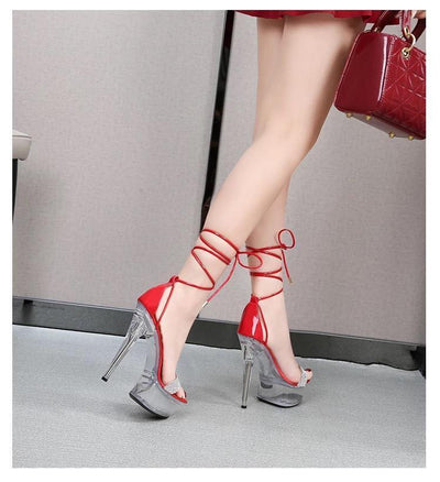 SLIM STRAP CLEAR HEELS