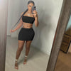 Strapless Crop Top Bandage Skirt set