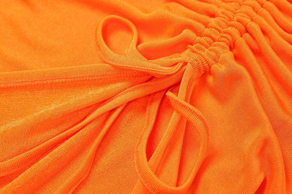 Lace Up Tank Top Slim Long Skirt  Set