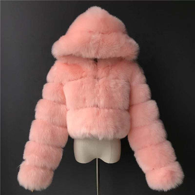 Windproof Faux Fur Coat