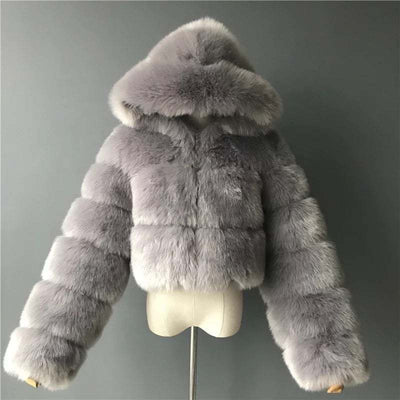Windproof Faux Fur Coat
