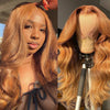 Honey blond lace front wig