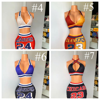 basketball jersey 2 pc skirt set