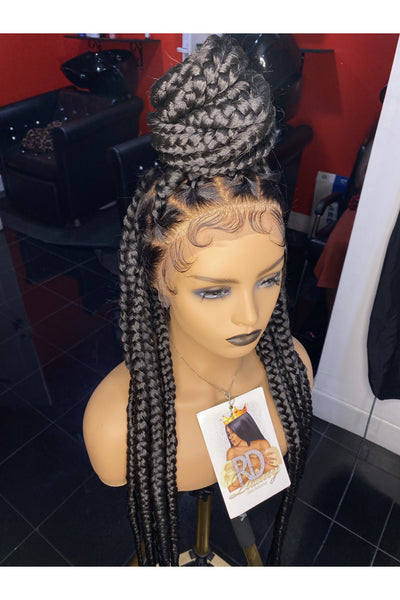 RED PRINT WIG