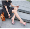 FLOWER CRYTAL CLEAR HEELS