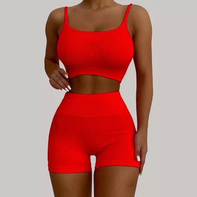 Tank Tops Shorts Fitness Set