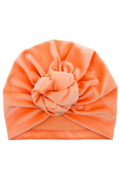 Soft knot bow newborn infant turban baby girls wrap hats