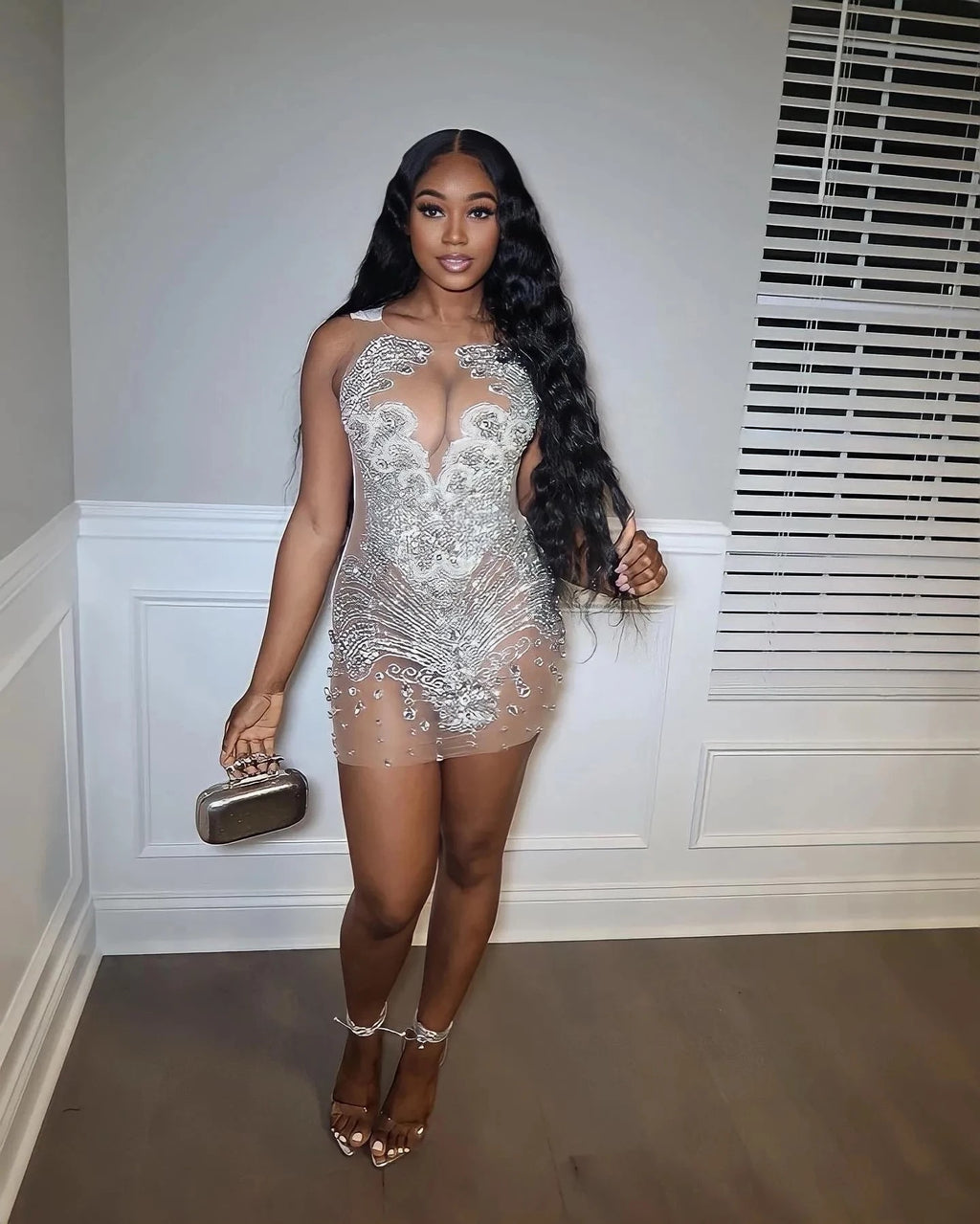 Sliver Diamond Birthday Dress