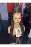 RED PRINT WIG