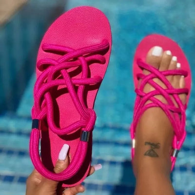 Hemp Rope Beach Flat Sandals