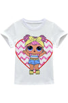 Coco melon 3 piece white print top matching skirt