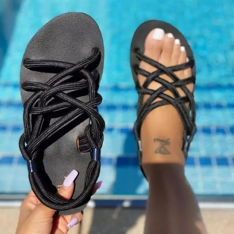Hemp Rope Beach Flat Sandals