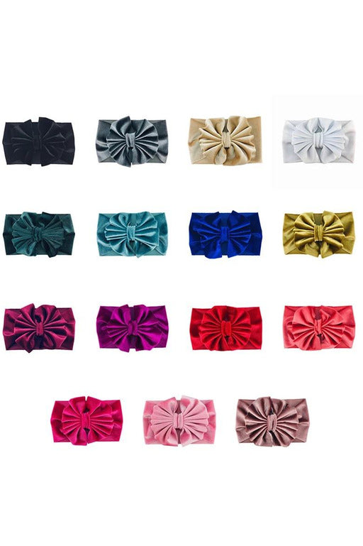 Velvet big bow kids hair accessories infant girls headband